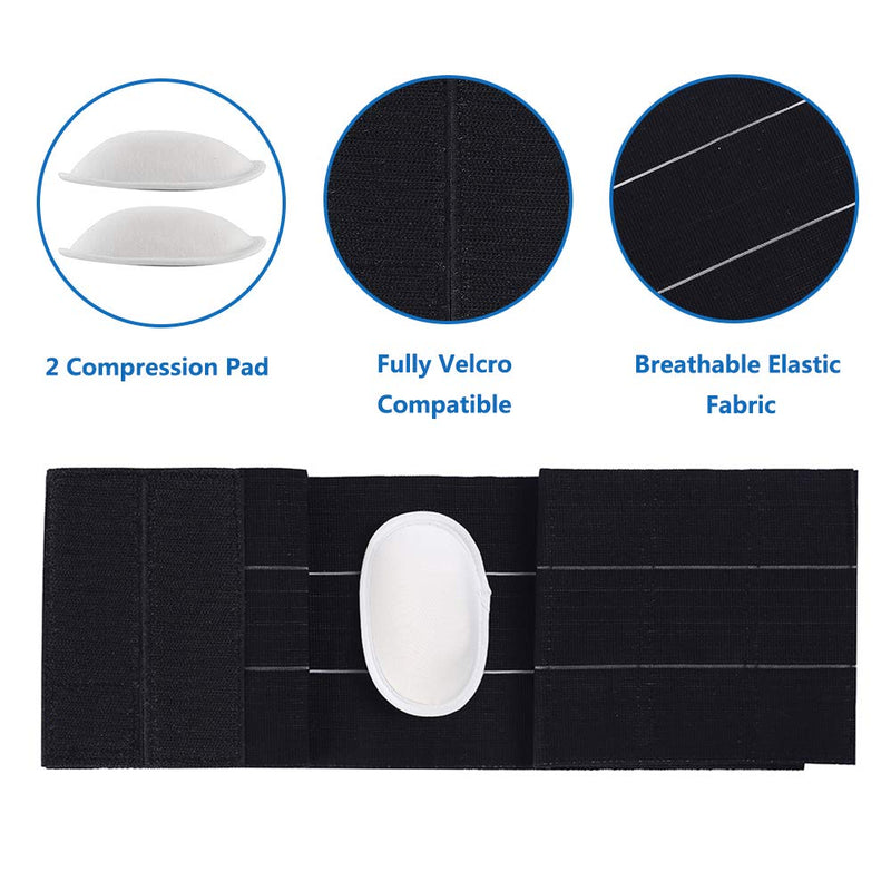 [Australia] - Umbilical Hernia Belt Abdominal Binder Hernia Belts for Men Abdominal Binder Post Surgery Hernia Belt for Women Belly Abdominal Binder Lower Waist Support Belt Hernia Support for Men Stomach Binder L (43-62 Inch) 