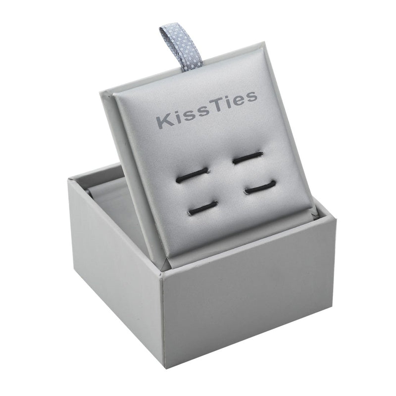 [Australia] - KissTies Cufflinks For Men Mens Classic Cuff Links + Gift Box Black Octagon 