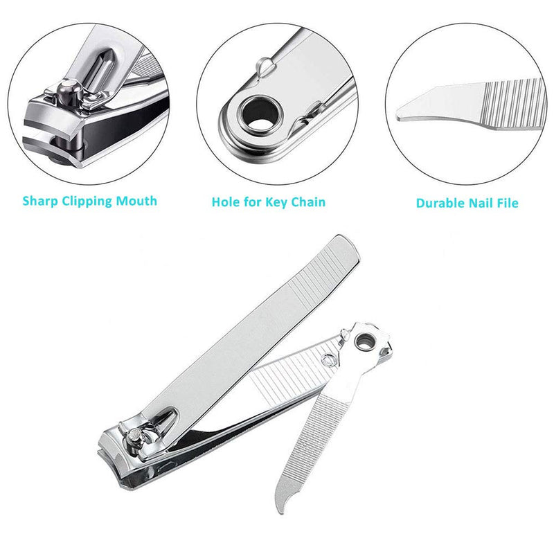 [Australia] - Nail Clippers - Built in Nail Files Heavy Duty Stainless Steel, Suitable for Thick Fingernail Toenail Clippers Cutter for Men and Women 