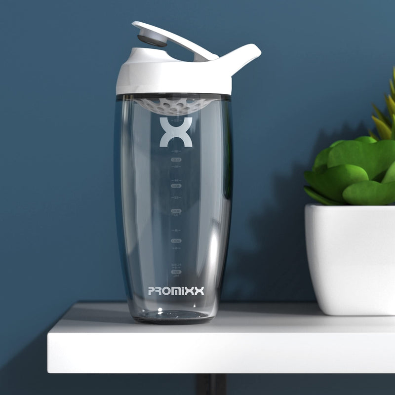 [Australia] - PROMiXX Shaker Bottle - Premium Protein Shaker Bottle for Supplement Shakes - Easy Clean, Durable Cup (700ml, Arctic White) 700ml 