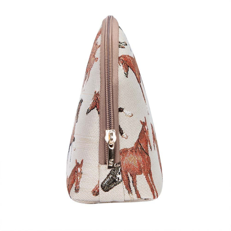 [Australia] - Signare Tapestry Cosmetic Bag Makeup Bag for Women with Animal and Pet Designs (Running Horse; COSM-RHOR) Running Horse 