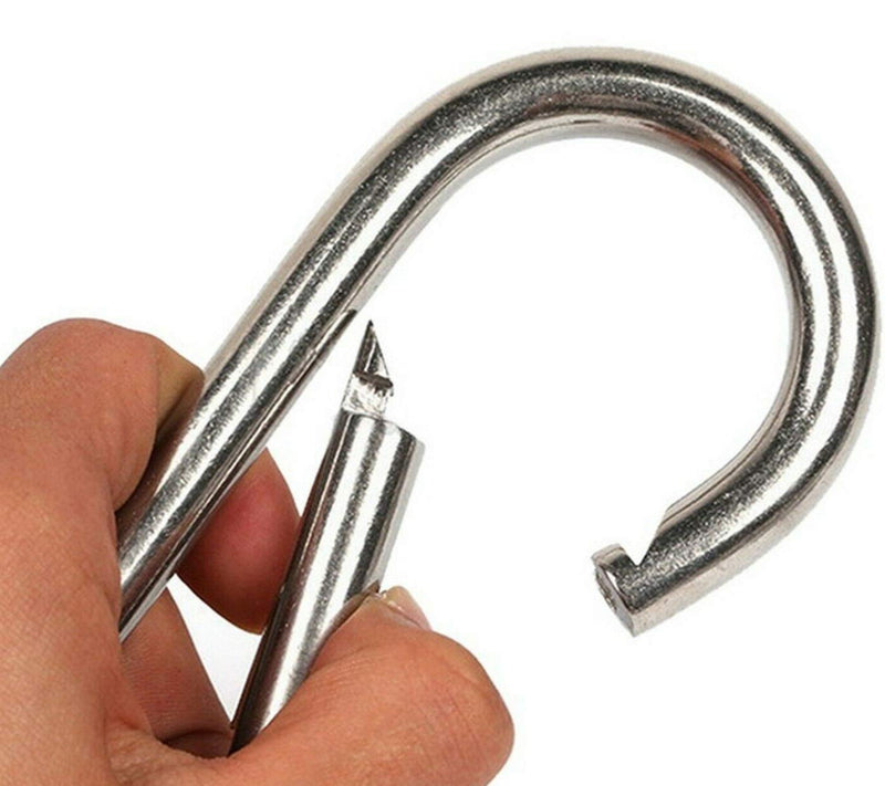 [Australia] - Large Carabiner Clip,5-1/2 Inch Heavy Duty Stainless Steel Spring Snap Hook for Outdoor Living,Gym,Boating,Hammock 