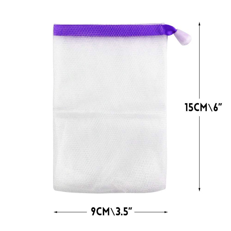 [Australia] - Neworkg 20 Pack Handmade Soap Easy Bubble Mesh Bags, Exfoliating Mesh Soap Saver Bag - Double Layer Bubble Foam Net for Body Facial Cleaning(Assorted Colors) 