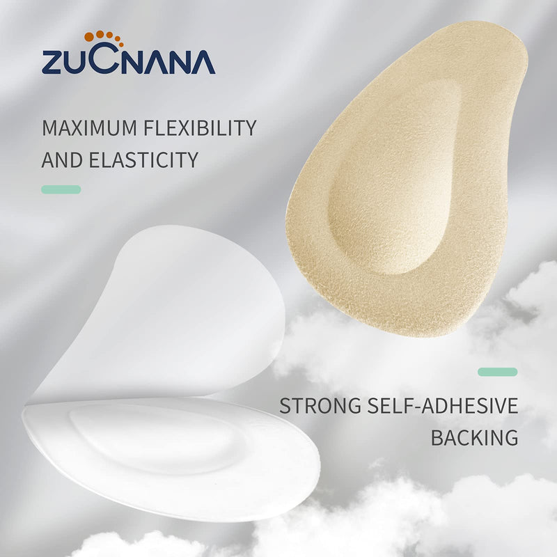 [Australia] - (12 Pieces)Metatarsal Pads for Women | Reusable Ball of Foot Cushions for Women High Heels | Soft Gel Shoe Inserts for Foot Pain Relief from Mortons Neuroma and Callus | Anti-Slip One Size Fits Any Beige + Black + Clear 