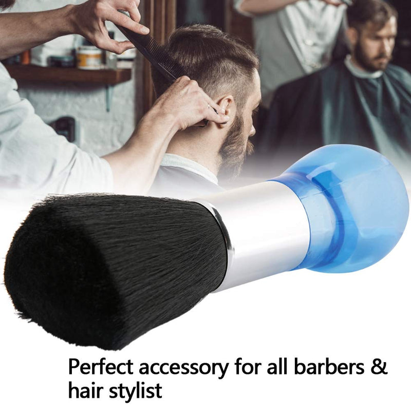 [Australia] - 2 Colors Neck Face Duster Brush Soft Barber Hair Cleaning Hairbrush Cutting Hairdressing Styling Tool for Salon Use(Blue) 
