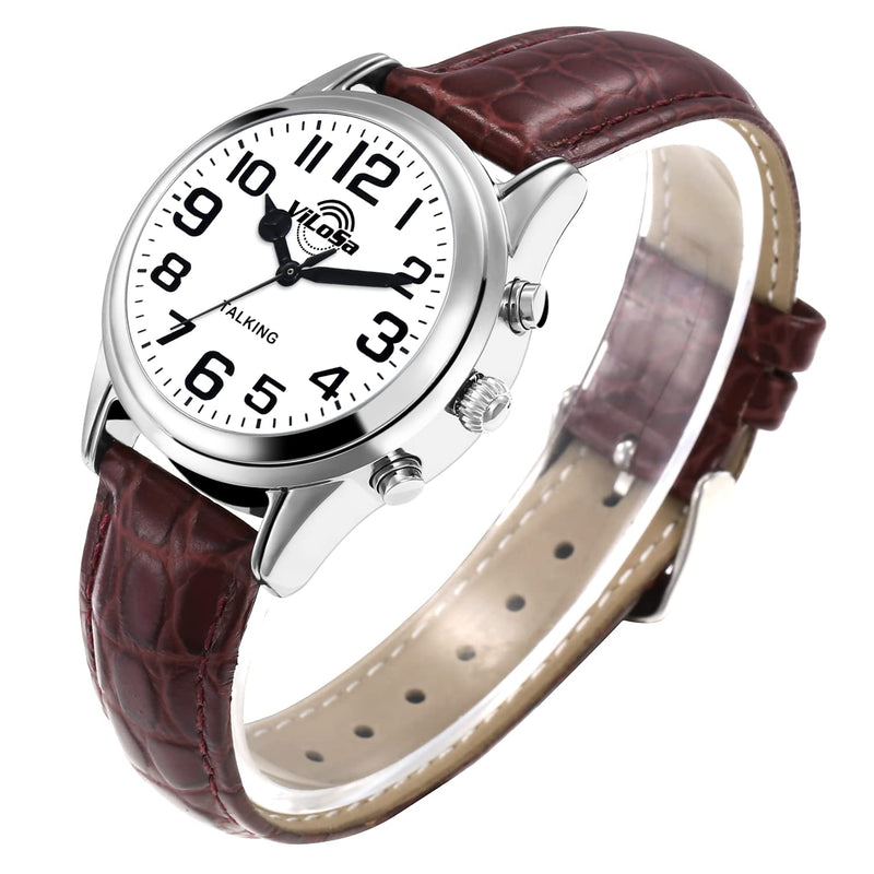 [Australia] - English Talking Watch for Blind Seniors and Visually Impaired People Announcement of Time, Date and Day of The Week, for Seniors, Strap. 