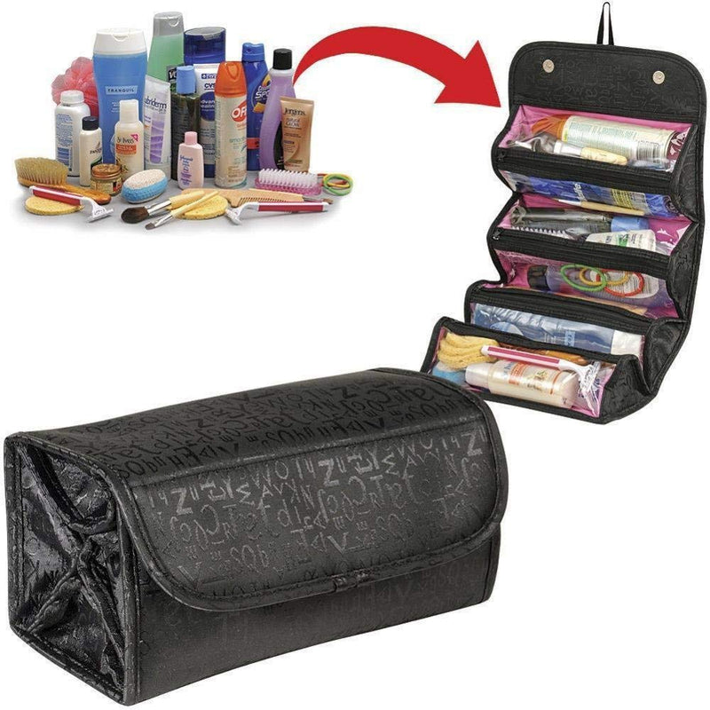 [Australia] - Roll Up Travel Cosmetic Makeup Jewelry Toiletry Bag Organizer Camping Accessories Holder 