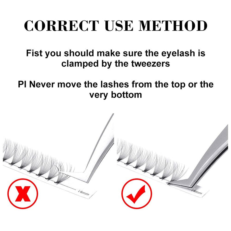 [Australia] - Volume Eyelash Extensions 14D 0.07mm D Curl 10mm Premade Fans Eyelash Extensions Middle Stem Professional Pre Made Fan Eyelashes(14D-0.07-D,10mm) 14D-0.07-D 