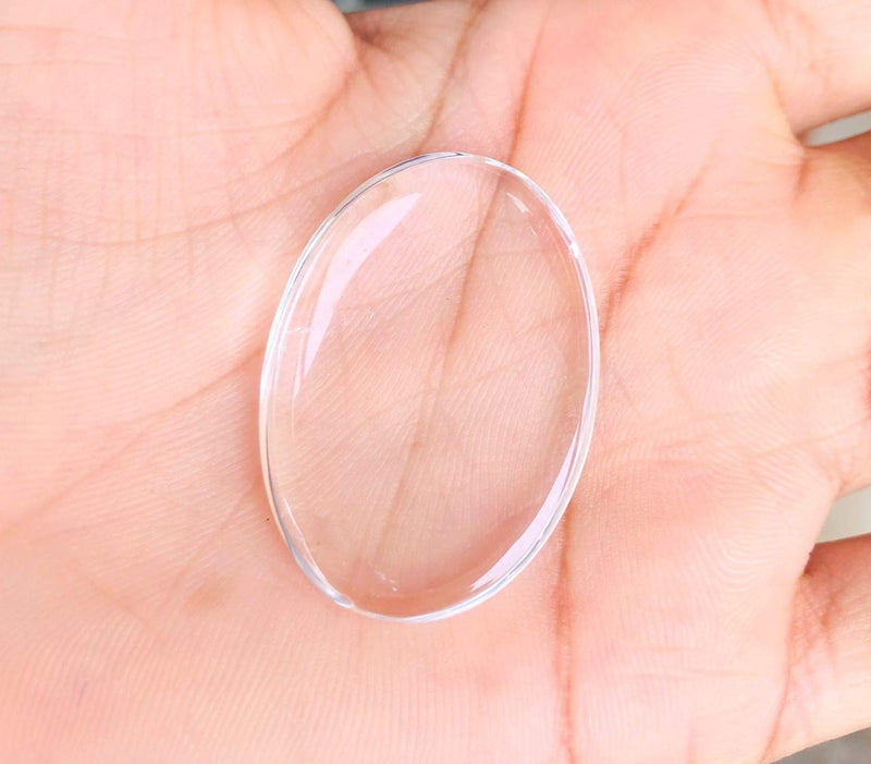 [Australia] - crystalmiracle A++ Clear Quartz Pocket Stone CABOCHON Crystal Healing Gift Reiki Wellness Peace Palm Stone Meditation Gemstone Handcrafted 