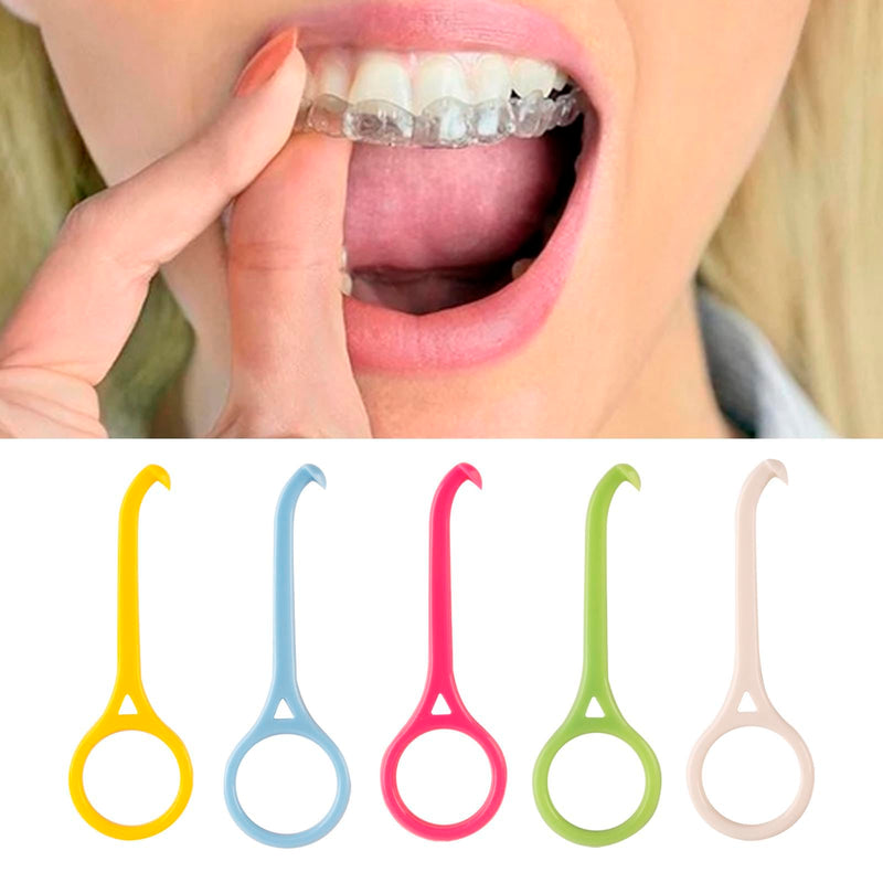 [Australia] - AWAVM 10PCS Dental Braces Removal Hook, Retainer Removal Tool, Invisible Braces Extractor, Braces Remover (Pink, Blue, Yellow, White, Green) 