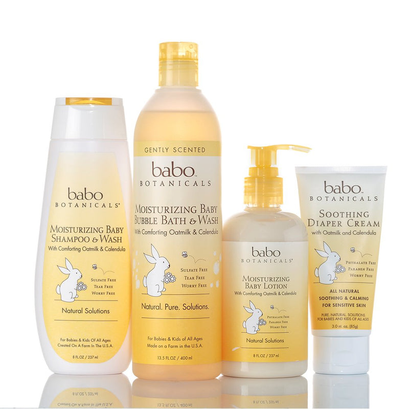 [Australia] - Babo Botanicals Moisturizing Lotion - Face & Body Plant-Based Lotion for Babies, Kids & Adults with Sensitive or Dry Skin - with Colloidal Oatmeal, Organic Calendula & Shea Butter - 8 fl. oz. 8 Fl Oz (Pack of 1) 