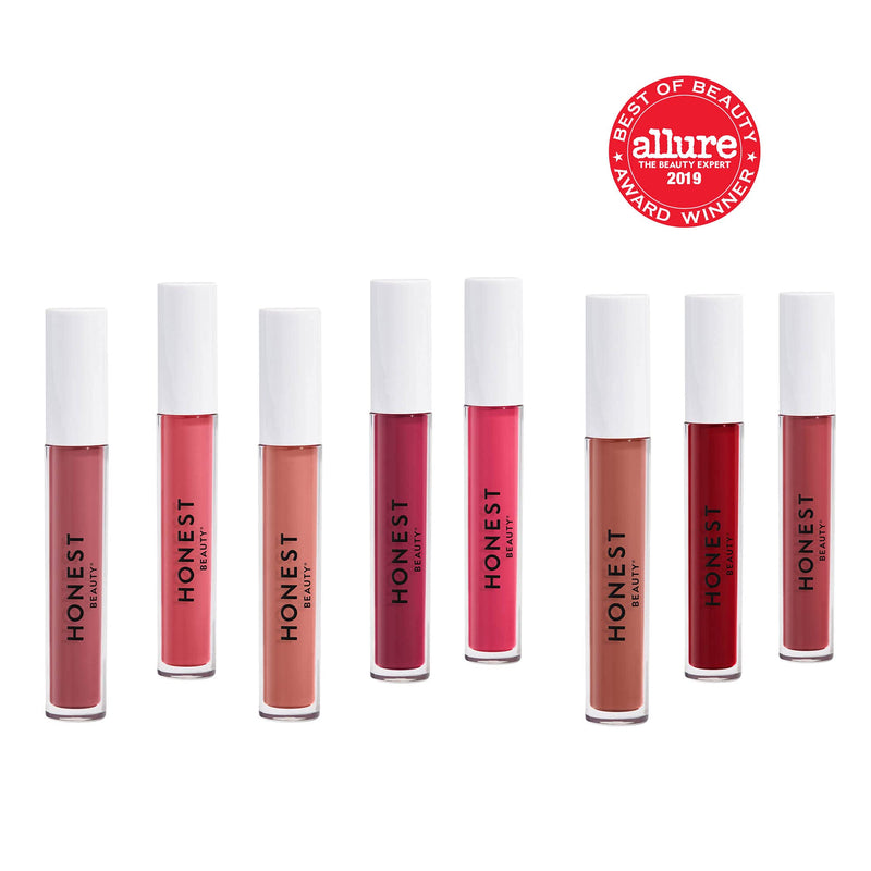 [Australia] - Honest Beauty Liquid Lipstick, Off Duty | Vegan | Hydrating All-Day Wear & Flex Feel | Synthetic Film Formers Free, Silicone Free, Cruelty Free | 0.12 fl. oz. 