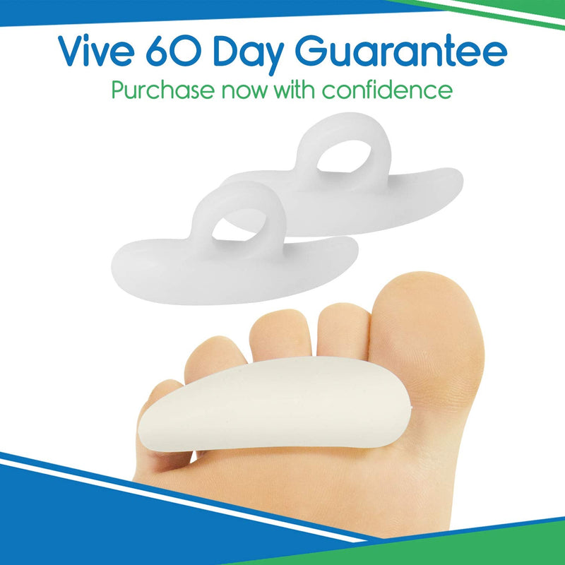[Australia] - ViveSole Hammer Toe Straightener Pads (Pair) - Corrector for Curled, Crooked, Curved, Overlapping, Clubbed, Claw, Mallet Curling Toes Relief - Right and Left Hammertoe Gel Support Crest Cushion 