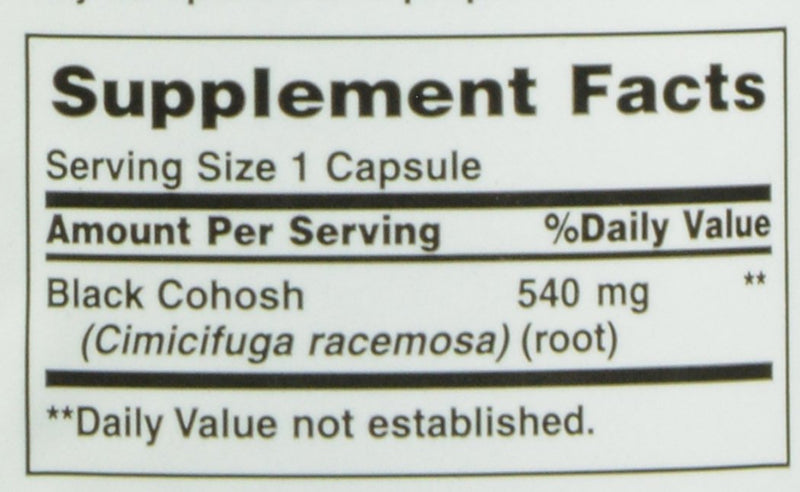 [Australia] - Nature's Bounty Black Cohosh Root Pills and Herbal Health Supplement, Natural Menopausal Support, 540 mg, 100 Capsules 