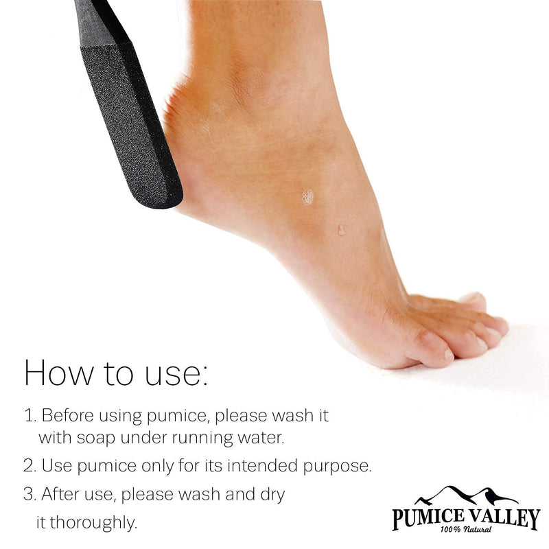 [Australia] - Pumice Stone Foot Scrubber - Pedicure Foot File with Handle for Dry Dead Skin - Callus Remover for Feet - Foot Scraper - Exfoliating Brush for Heels, Elbows, Hands 