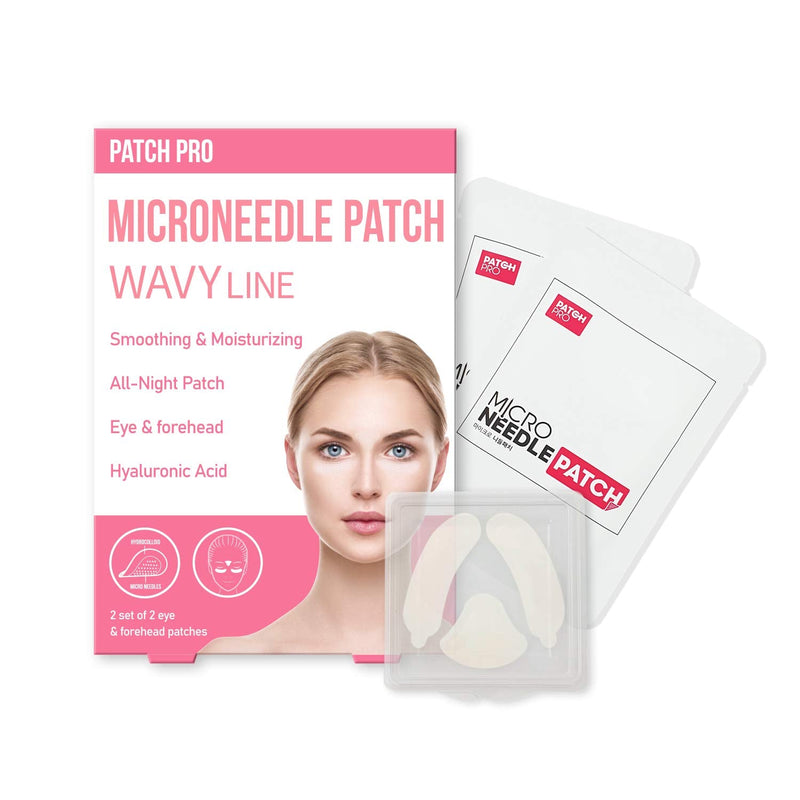 [Australia] - PATCH PRO MICRO NEEDLE PATCH WAVY LINE 6 pcs, Overnight Treatment wrinkle patches for Forehead Wrinkles, Fine Lines, Eye Wrinkles and Sagging Skin 