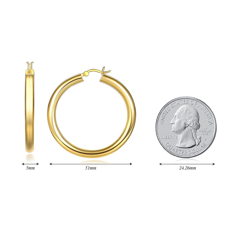 [Australia] - 18K Gold Plated Hoop Earrings Fashion Jewelry Hypoallergenic Lightweight Wearable Small Hoop Earrings Suitable For Women Birthday Graduation Valentine's Day Gift 