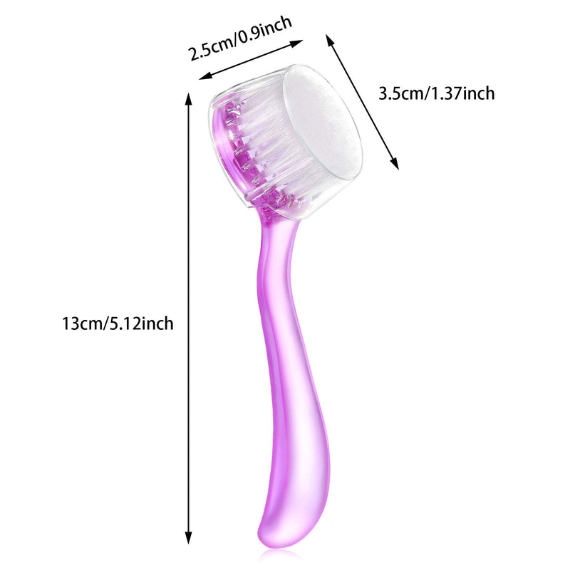 [Australia] - 6 Pieces Facial Cleansing Brush Soft Bristle Facial Brush Scrub Exfoliating Facial Brush with Acrylic Handle, Face Wash Scrub Exfoliator Brush for Face Care Makeup Skincare Removal 