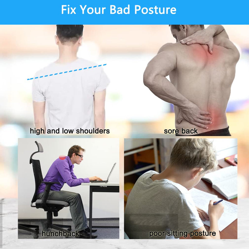 [Australia] - Newest Back Brace Posture Corrector for Men and Women Adjustable Posture Correction Prevent Scoliosis, Improve Hunchback,Providing Pain Relief from Neck, Shoulder and Upper Back S/(24"-30") S/(24"-30") 