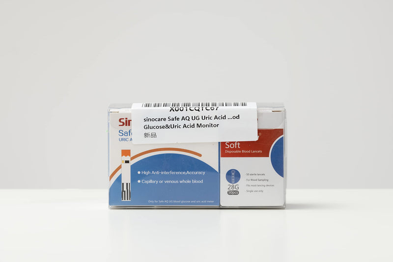 [Australia] - sinocare Safe AQ UG Uric Acid Test Strips 50 pcs, Only for sinocare Safe AQ UG Blood Glucose & Uric Acid Monitor safe AQ UG uric acid test strips × 50 