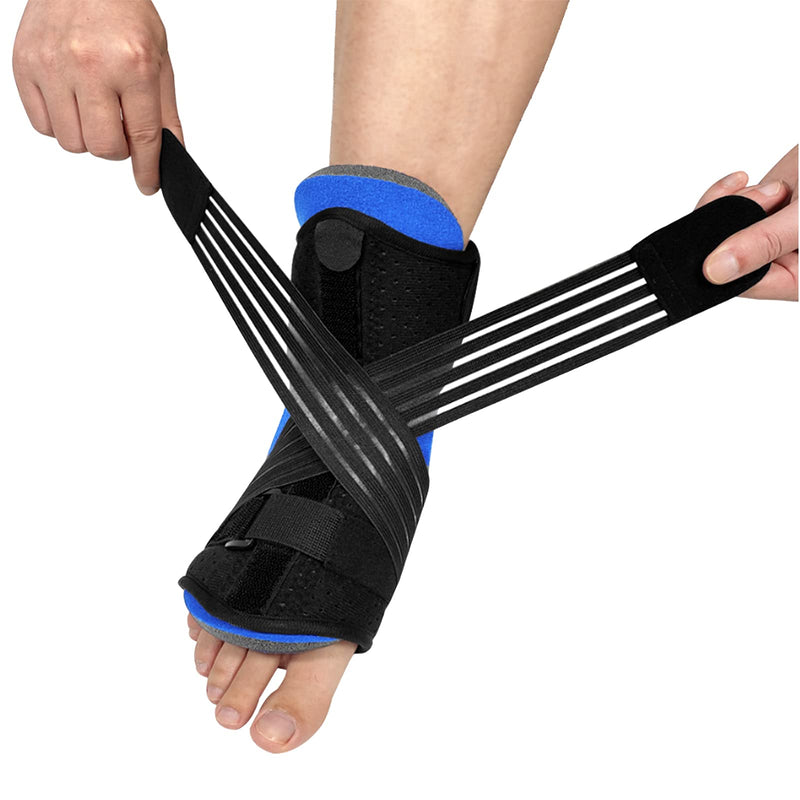 [Australia] - Compression Ankle Brace with Men Women, Adjustable Ankle Stabilizer with Removable Aluminum Strip and Foam Pad, Breathable Ankle Support for Sprain, Tendonitis, Tendon, Injury Recovery, Volleyball 