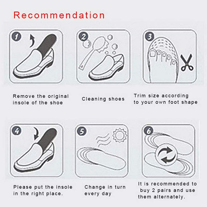[Australia] - Height Increase Insoles Air Taller Cushion Shoes Insoles 4-Layer Heel Insert for Men 