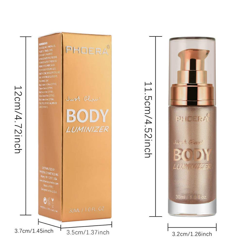 [Australia] - Liquid Illuminator, Firstfly Body Highlighter Makeup Smooth Shimmer Glow Liquid Foundation for Face & Body (#01 Rose Gold) #01 Rose Gold 