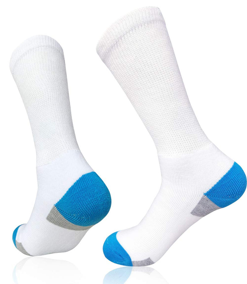 [Australia] - Diabetic Socks Non-Binding Crew Wide Top for Neuropathy Edema Swollen Thick Ankle Bariatric Lymphedema Slipper Sox 