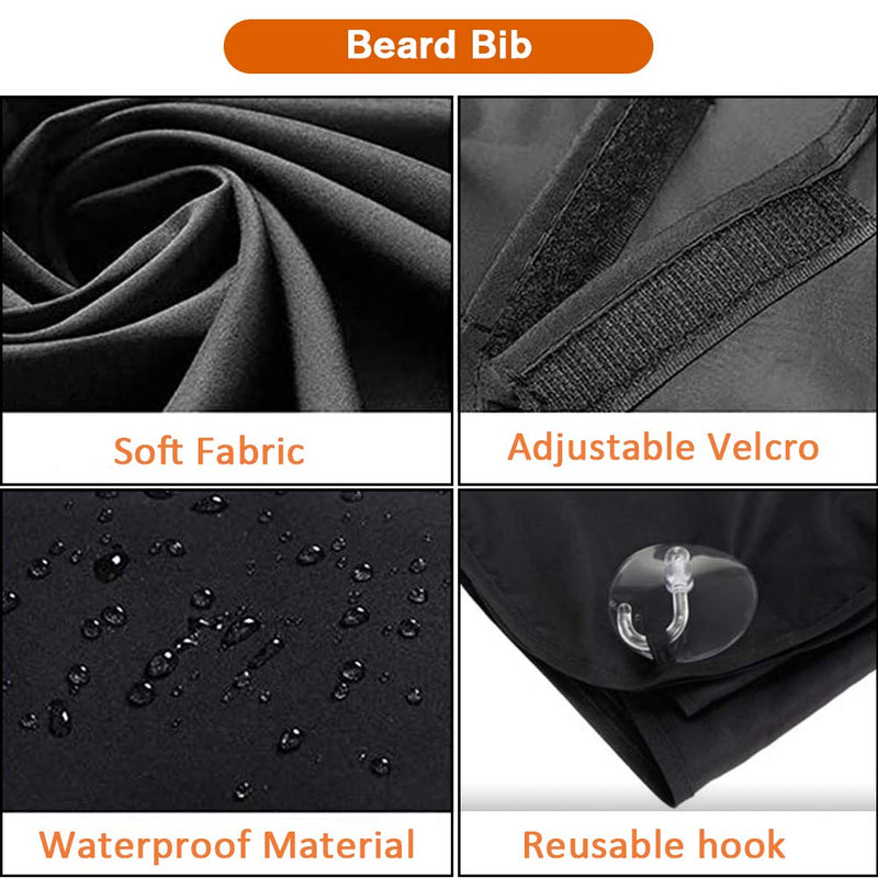 [Australia] - 2Pcs Hair Cutting Cape and Beard Bib, Haircut Cape Hair Catcher for Adults/Kids, Beard Catcher Apron for Shaving and Trimming with 2 Suction Cups 