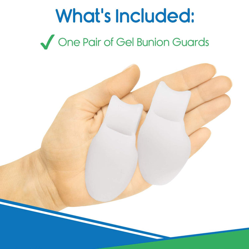 [Australia] - ViveSole Bunion Guard (2 Pack) - Silicone Big Toe Separator Cushion Straightener Pads - Gel Hallux Valgus Fix Spacers, Protectors, Orthopedic Correctors - Padding Bunion Support for Pain Relief 