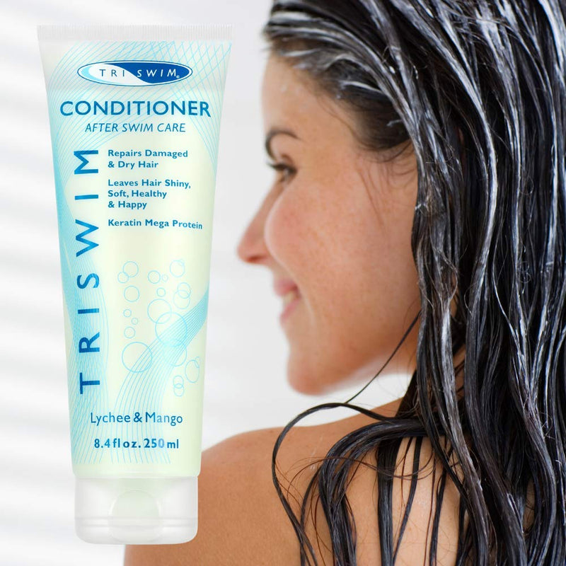 [Australia] - TRISWIM Moisturizing Hair Regenerating Conditioner For Swimmers Lychee Mango (250ml) 