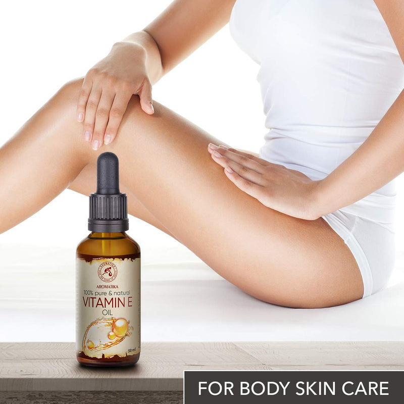 [Australia] - Vitamin OIL E 50ml -Tocopherol - Natural - Rich in Vitamin E - Anti Aging Oil against Wrinkles of all Kinds - Care for Face - Skin - Body Care - Hair - Ideal for Sensitive Skin 