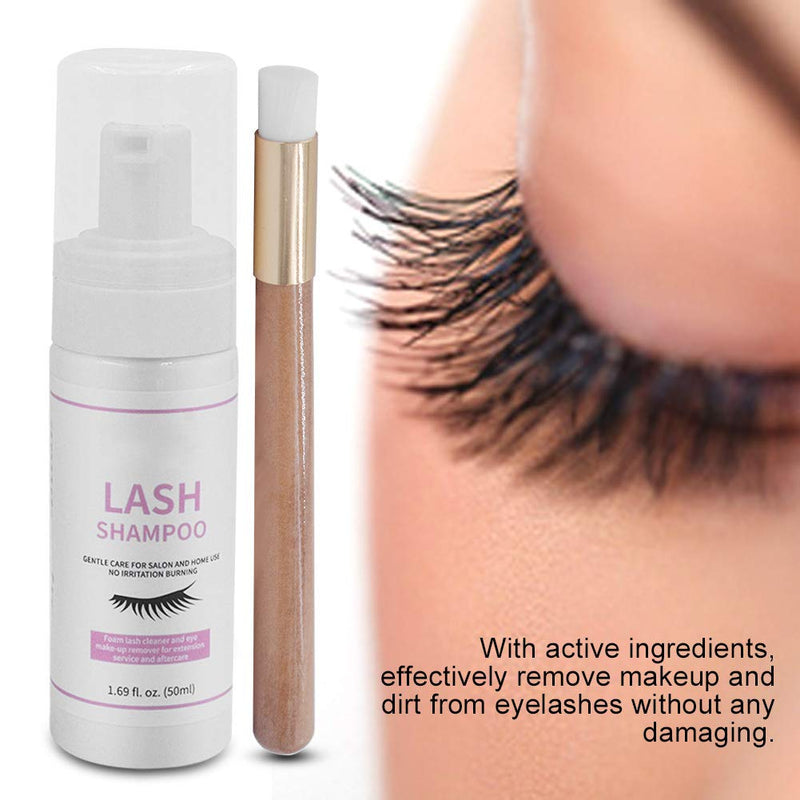 [Australia] - 50ml Eyelash Cleanser, Eyelid and Eyelash Foam Shampoo Gentle Eyelash Extension Cleanser for Removing Oil Make-up Residues 