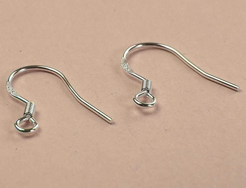 [Australia] - xinye Sterling Silver Fish Hook Earrings Earwires w/Coil 