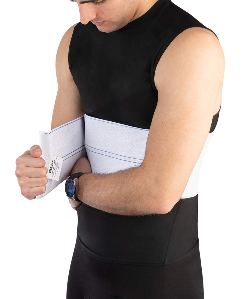 [Australia] - NYOrtho Elastic Rib Support Belt - Torso Compression Rib Brace Treatment Wrap for Natural Healing (Male - Fits 30"-45" Chest) 30-45 Inch (Pack of 1) Male 