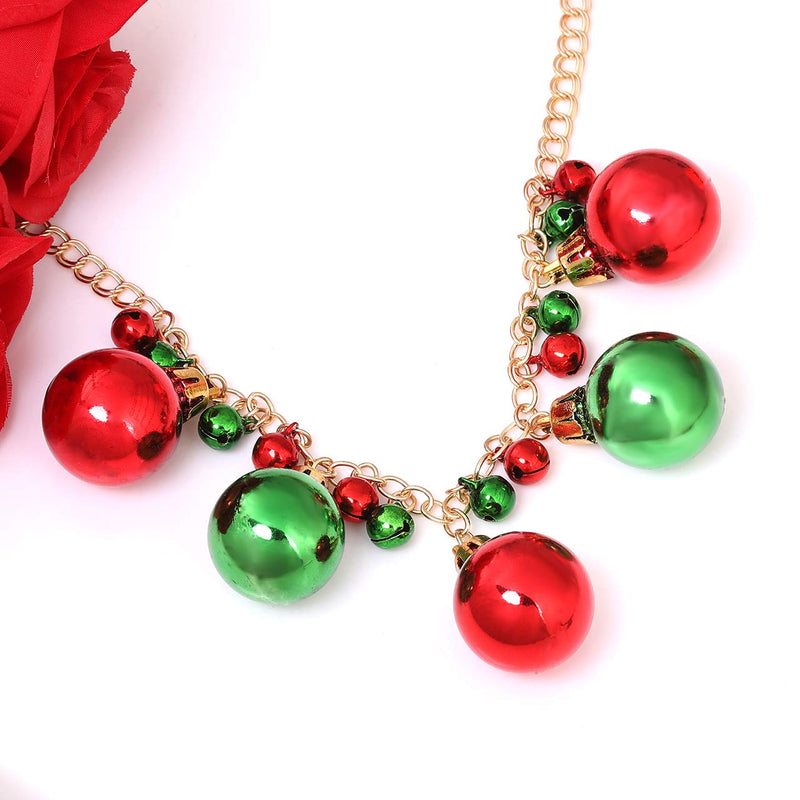 [Australia] - XOCARTIGE Christmas Necklaces for Girls Festive Gift Ball Pendant Necklace Chain Necklaces for Women (D Gold) 