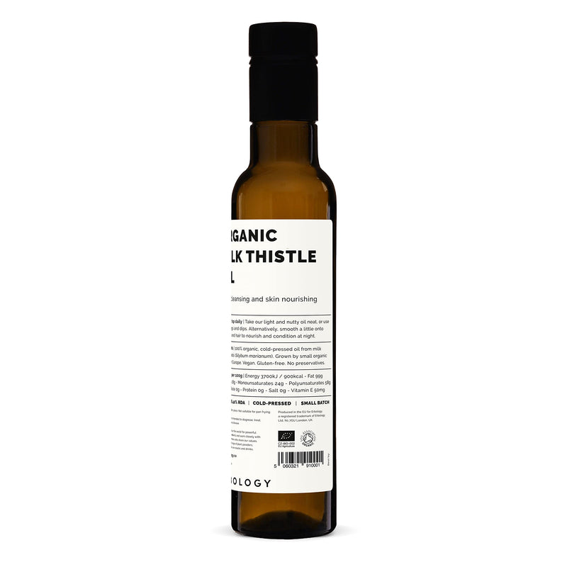 [Australia] - 100% Organic Milk Thistle Oil 250ml - Cold-Pressed - Premium Quality - High in Vitamin E - Detoxifying - Straight from Farm - Non GMO - No Additives or Preservatives - Recyclable Glass Bottle 