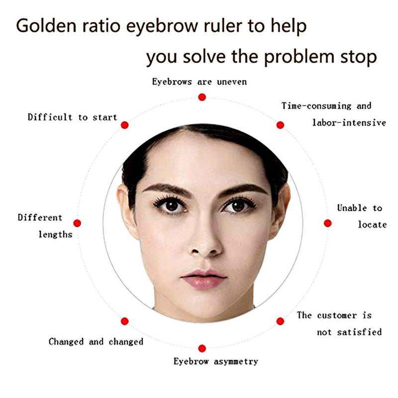 [Australia] - Eyebrow Golden Ratio Caliper Stencil Ruler with Flexible Arms Microblading Permanent Makeup Reusable DIY Tattoo Ruler Measurement Symmetrical Tool Foldable with Stainless Steel Fibonacci Gauge Tools 