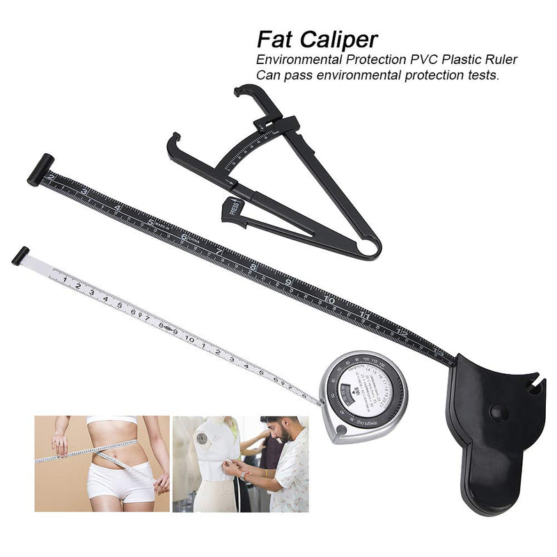 [Australia] - QiaNgshuAikj Fat Caliper Body Measuring Ruler, Skinfold Calipers and Body Fat Tape Measure Tool, Measure Tape for Waist Leg Arm Measurement Tools 