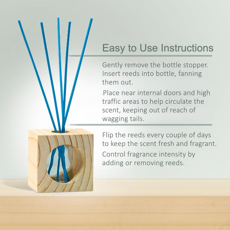 [Australia] - CRISTALINAS Pet Odour Eliminating Reed Diffusers Fresh Air Scent - 30ml Air Fresheners for Home - Lasts Upto 4 Weeks - Reed Diffusers for Home - Pack of 2 