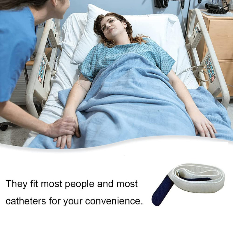 [Australia] - Catheter Fixation 2 Pcs Straps Comfortable Catheter Leg Straps Durable Drainage Bag Straps for Patients with Reduced Mobility Hospital 