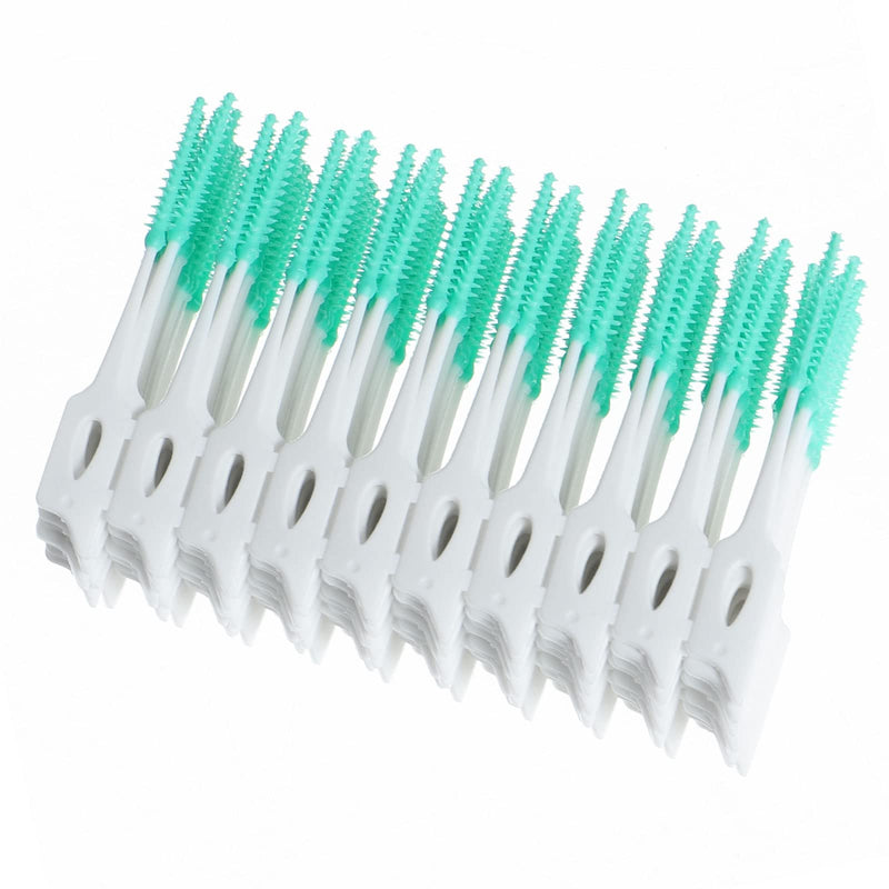 [Australia] - SUPVOX Interdental Brushes Dental Floss Sticks Portable Oral Tooth Clean 160pcs (Light Green) Light Green 