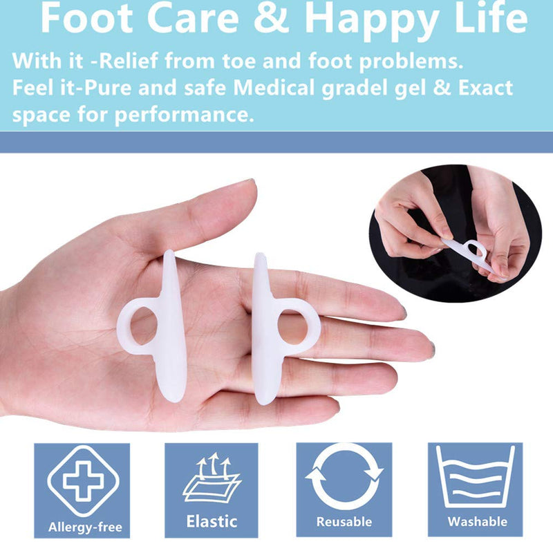 [Australia] - ZaxSota Gel Hammer Toe Crest Pads, Hammertoe Gel Support Pads, For Mallet Toes and Overlapping Toes, Crooked, Clubbed Claw and Mallet Toes Curling, 2 Pairs 