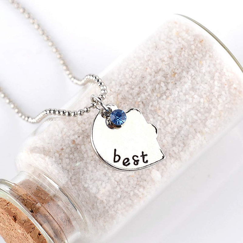 [Australia] - SIVITE Best Friends Forever and Ever Necklace with Crystal Broken Heart Charm Pendant Set Friendship Necklace 3PCS - " Best friends forever " 