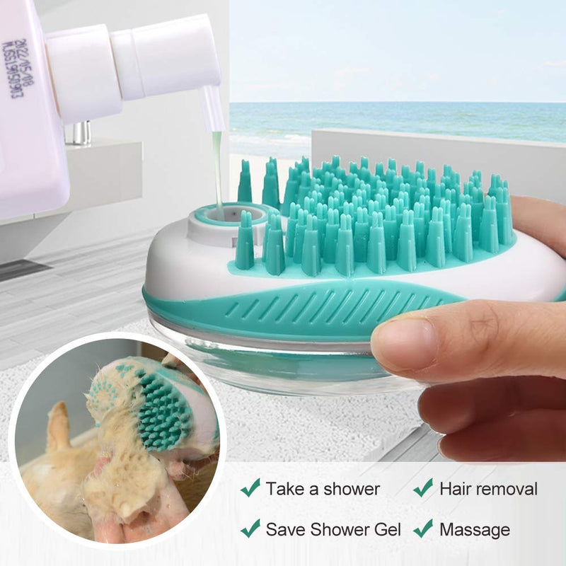 [Australia] - No/Brand Yisika Pet Bath Brush,Pet grooming brush,2 in 1 Massage Brush Foaming Soft Brush Pet Cleaning Hair Multifunctional Tool Pet Bath Grooming Brush 