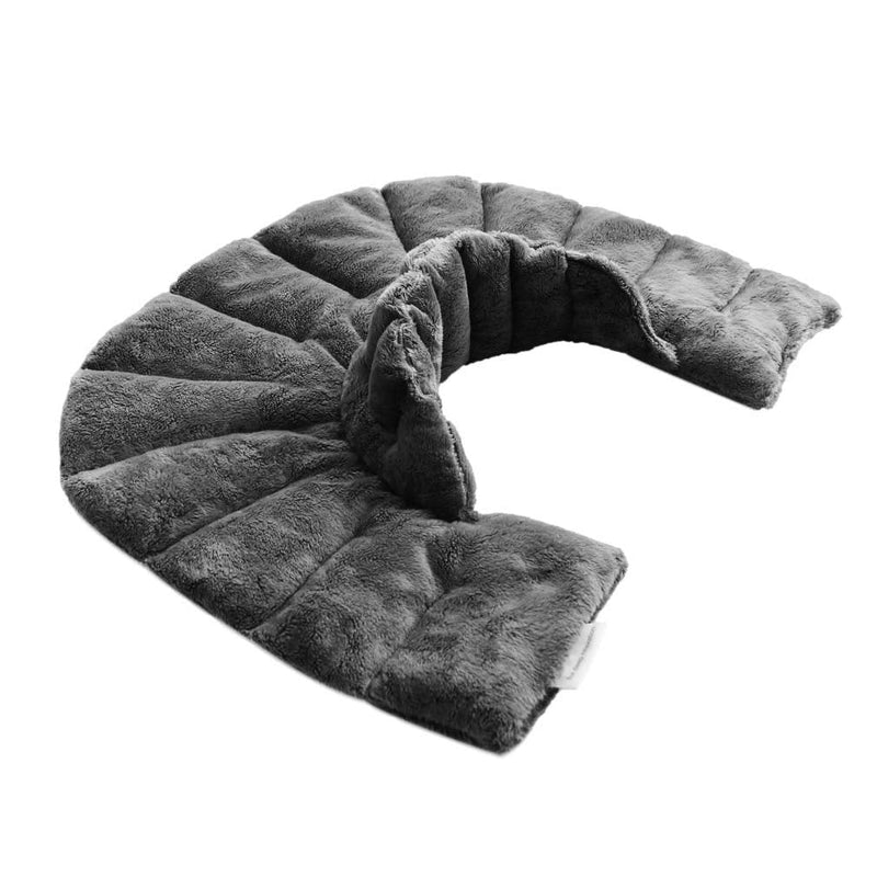 [Australia] - Aroma Season Heated Neck Warmer for Pain Microwave Neck and Shoulder Heat Pad Heated Neck Wrap Neck Pain and Arthritis Relief (Grey) Grey 