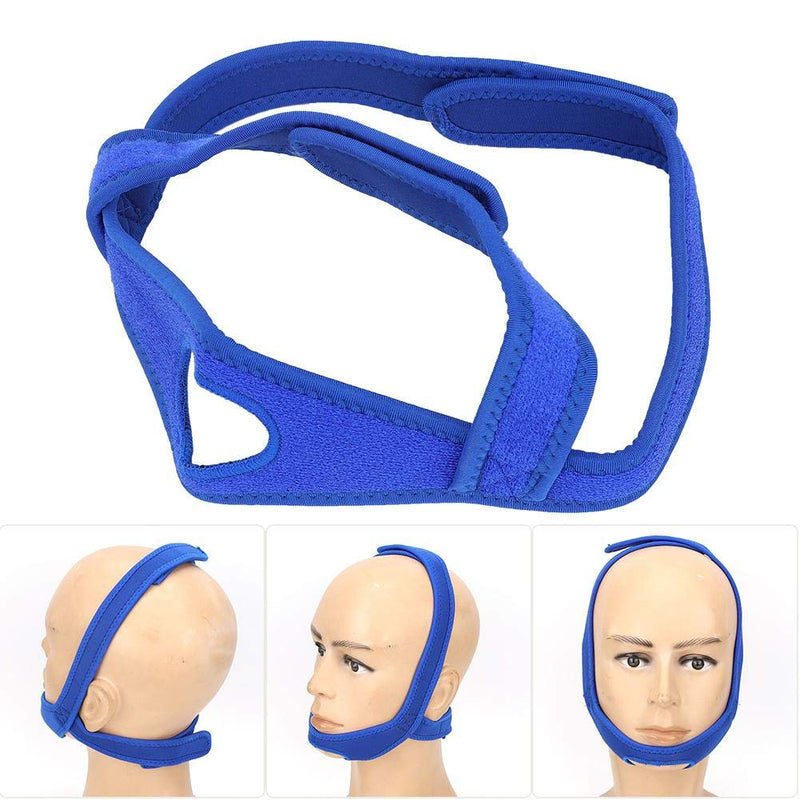 [Australia] - Vbestlife Anti-snore Strap, Adjustable Anti Snoring Chin Strap Snore Reduction Sleep Aids Devices Chin Strap Blue 