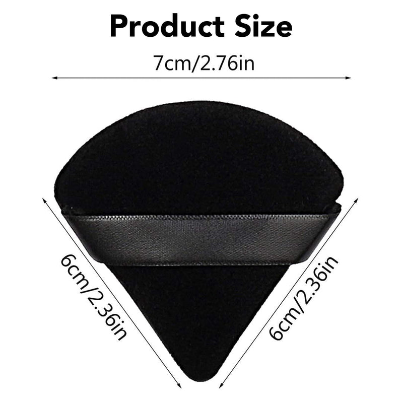 [Australia] - Powder Puff Makeup Puff Triangle Powder Puff Soft Powder Sponge Reusable Makeup Triangle Sponges with Strap （Black and White） (1 black + 1 white) 1 black + 1 white 