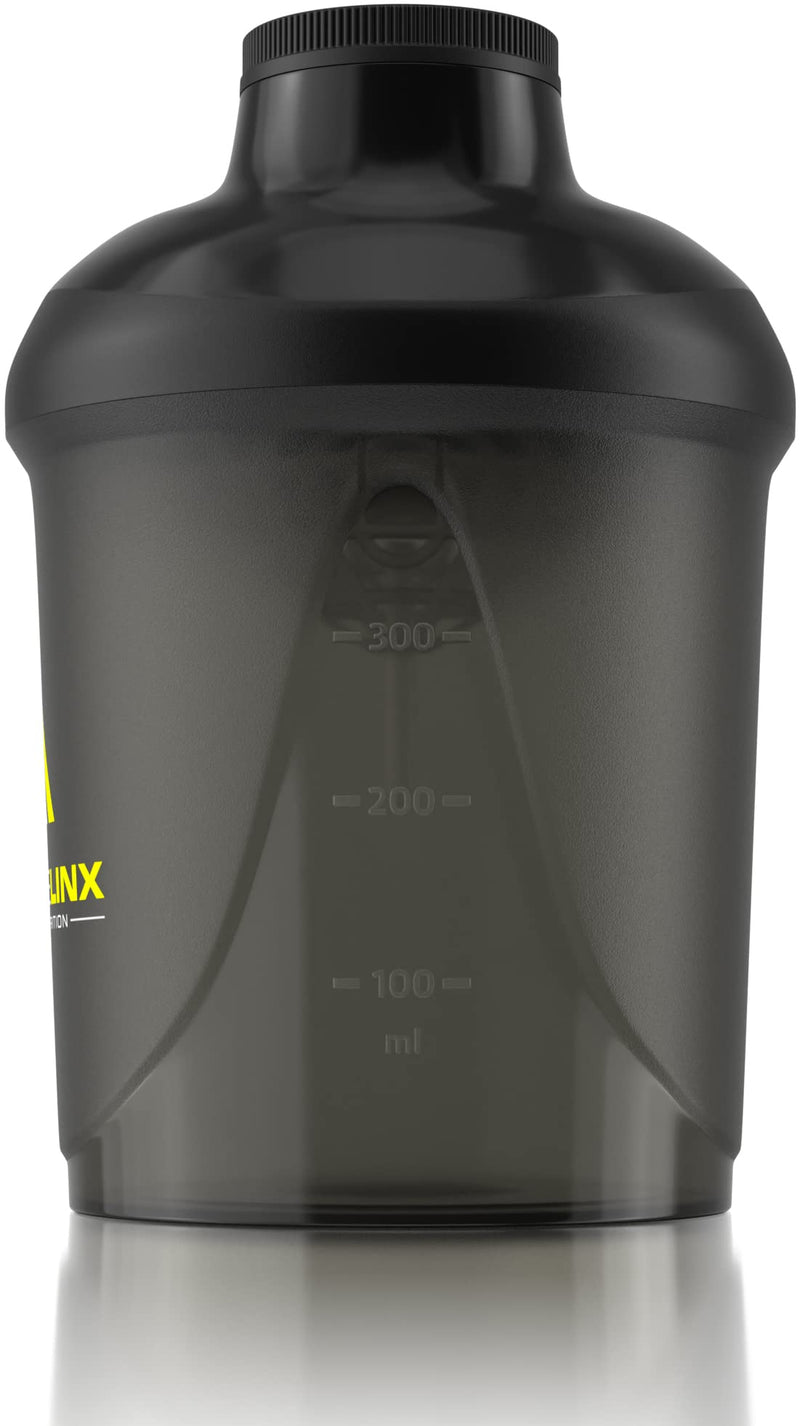 [Australia] - Protein shaker screw top 100% LEAK PROOF drinks bottle 400ml by Musclelinx (Black 400ml) 