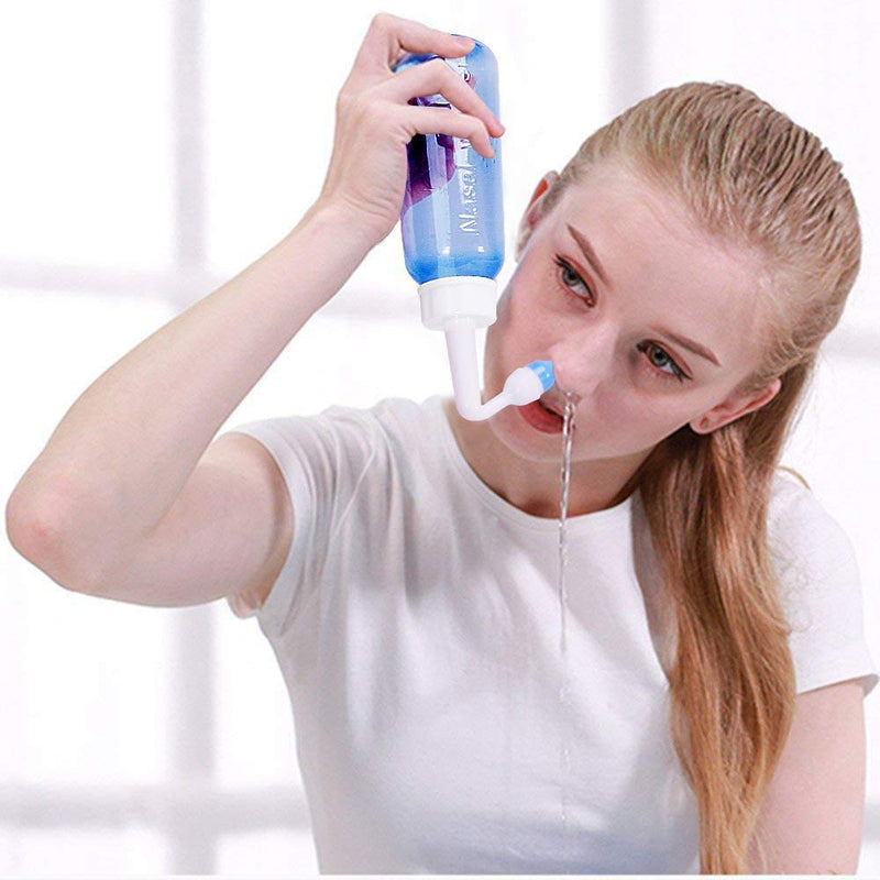 [Australia] - CROING - 𝐒𝐢𝐧𝐮𝐬 𝐑𝐢𝐧𝐬𝐞 - 40 x Sinus Rinse Mix + 1x Nasal Wash Bottle (300ml), Neti Pot Kit , Nasal Rinse ,Nasal Irrigation Salt 